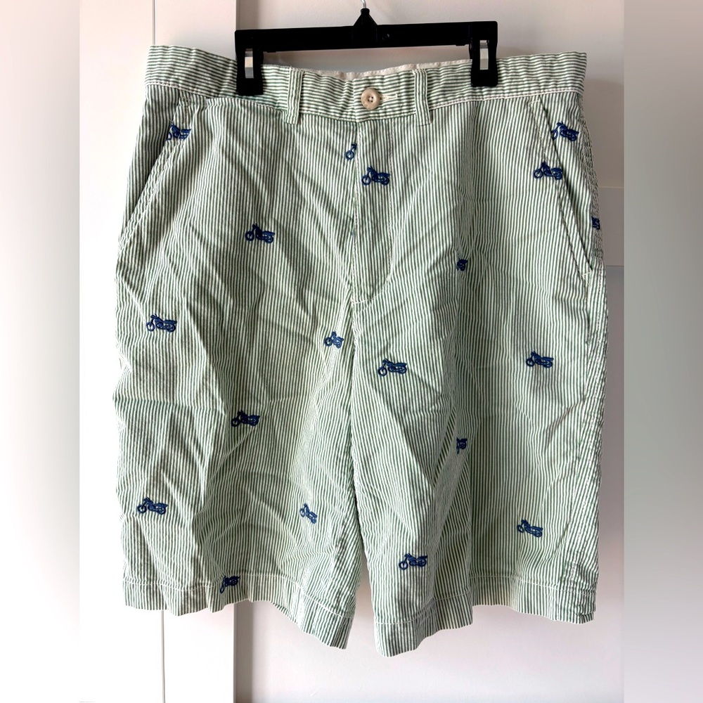 Pinstripe Motorcycle Shorts